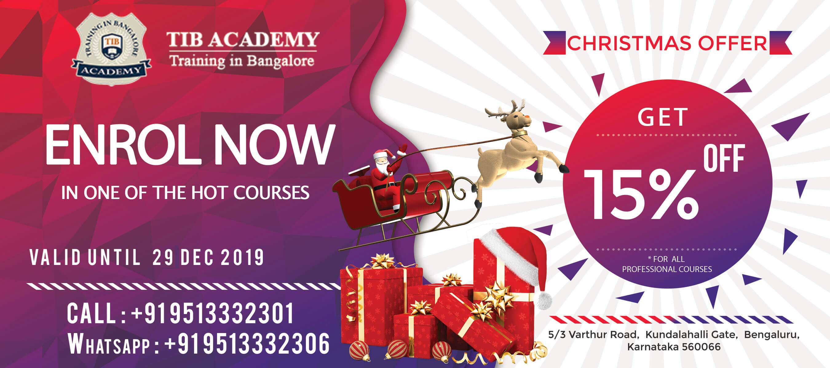 Training in Bangalore - Christmas Offers 2019
